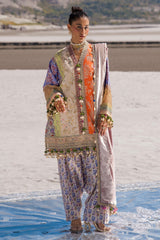 Sana Safinaz Embroidered Slub Suits Unstitched 3 Piece S241-006B-3CP – Luxury Winter Collection