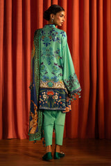 Sana Safinaz Embroidered Linen Suits Unstitched 3 Piece M243-022A-3DB – Luxury Winter Collection