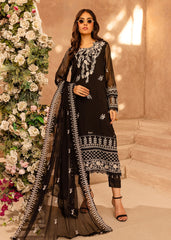 Shireen Lakdawala Embroidered Chiffon Suits Unstitched 3 Piece ST25SL SL-C-V10- Pitch black