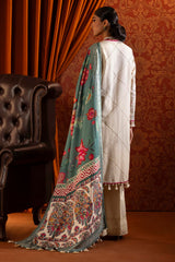 Sana Safinaz Embroidered Slub Suits Unstitched 3 Piece M243-010A-3AP – Luxury Winter Collection