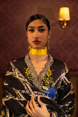 Sana Safinaz Embroidered Linen Suits Unstitched 3 Piece M243-017B-3CQ – Luxury Winter Collection