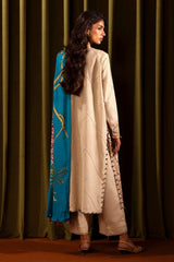 Sana Safinaz Embroidered Slub Suits Unstitched 3 Piece M243-014A-3CP – Luxury Winter Collection