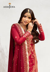Asim Jofa Chamak-Damak Embroidered Twisted Silk Unstitched 3 Piece AJ – AJCD-25