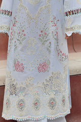 Qalamkar Chikankari Lawn Suit Unstitched 3 Piece QLM24F PS-10 Zaib—