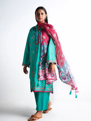 Mina By Salitex Embroidered Lawn Suit Unstitched 3 Piece SUNS24ALM027UT – Summer Collection