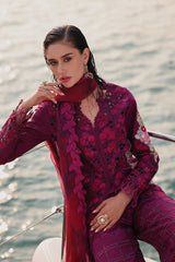 Afrozeh Embroidered Lawn Suits Unstitched 3 Piece AF25UL25 D-01 Seren – Luxury Collection