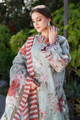 Baroque Embroidered Lawn Suits Unstitched 3 Piece BQ25EL- UF-4071- Summer Collection