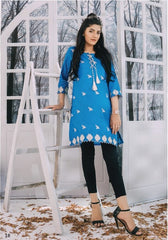 Al-Zohab Denim Embroidered Exclusive Shirts – D-01