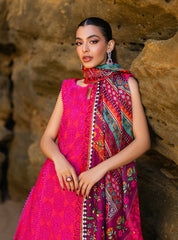 Zainab Chottani Chikankari Lawn Suits Unstitched 3 Piece ZC24CL D-6B Laali – Summer Collection–