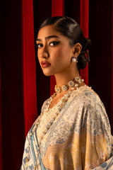 Sana Safinaz Embroidered Linen Suits Unstitched 3 Piece M243-023A-3CQ – Luxury Winter Collection