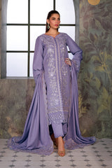 Rang Rasiya Premium Embroidered Karandi Suit Unstitched 3 Piece D-08 Latte – Winter Collection