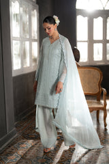 Ensembles by Azure Embroidered Chiffon Suits Unstitched 3 Piece AZU25EF Icy Mist ES-107 – Festive Collection