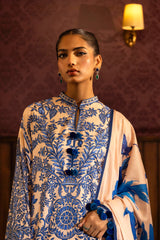 Sana Safinaz Embroidered Linen Suits Unstitched 3 Piece M243-019B-3DB – Luxury Winter Collection