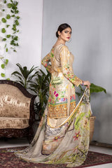 Ember - Salwa - Digital Printed & Embroidered Karandi