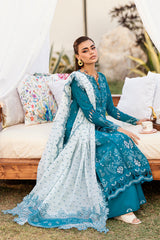 Qalamkar Chikankari Lawn Suit Unstitched 3 Piece QLM25CE CS-07 Alyana – Summer Collection
