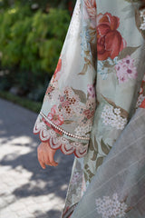 Baroque Embroidered Lawn Suits Unstitched 3 Piece BQ25EL- UF-4071- Summer Collection