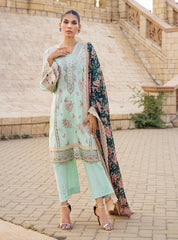 Zainab Chottani Chikankari Lawn Suits Unstitched 3 Piece ZC24CL D-2A Kiran – Summer Collection