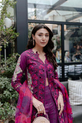 Afrozeh Embroidered Lawn Suits Unstitched 3 Piece AF25UL25 D-01 Seren – Luxury Collection
