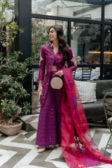 Afrozeh Embroidered Lawn Suits Unstitched 3 Piece AF25UL25 D-01 Seren – Luxury Collection
