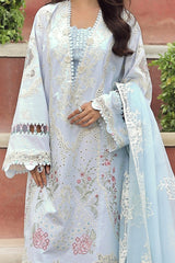 Qalamkar Chikankari Lawn Suit Unstitched 3 Piece QLM24F PS-10 Zaib—