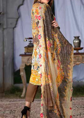 Maria by Zebaish - Embroidered Karandi - Unstitched 3 Piece Suit