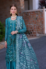 Noor By Saadia Asad Chiffon Handwork Schiffli Laserkari Collection