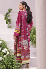 Al-Karam - Embroidered Cambric Collection - Magenta Pink