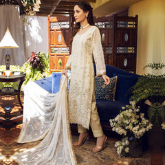 Sonia Umer - Chameli - Embroidered Silk Net - Unstitched 3Pc Suit