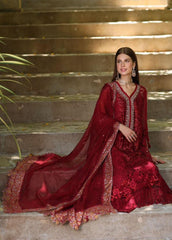 Noor By Saadia Asad Chiffon Handwork Schiffli Laserkari Collection