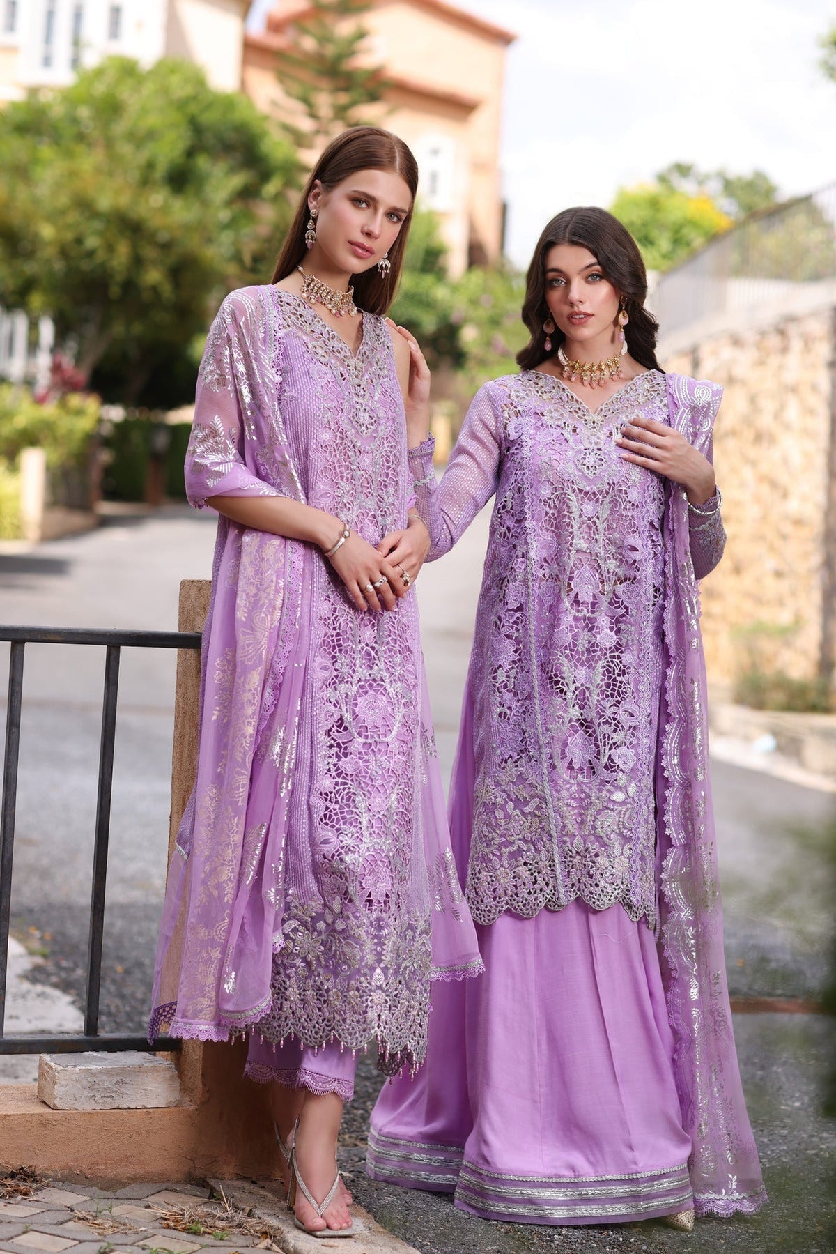 Noor By Saadia Asad Chiffon Handwork Schiffli Laserkari Collection