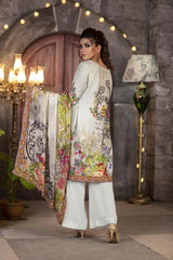 Cultured Pearl - Huda Digital Printed & Embroidered Karandi