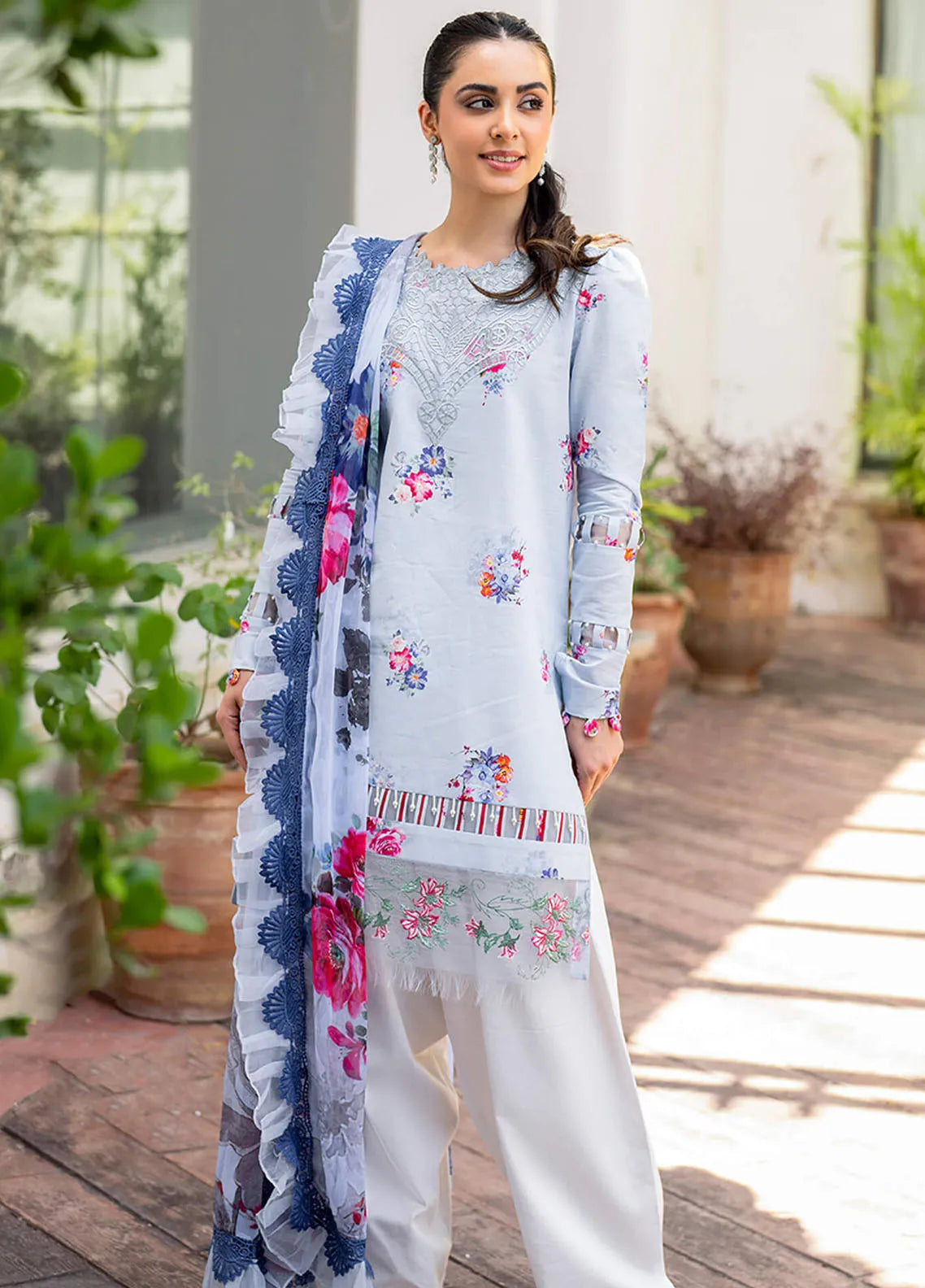 Meraki By Asifa and Nabeel Embroidered Lawn Suits Unstitched 3 Piece AN24M2 MK-03 Pankh