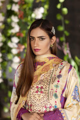 Fennel - Inaya - Digital Printed & Embroidered Linen