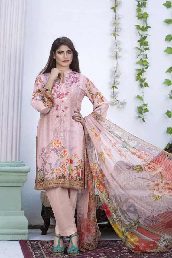 Wren - Salwa - Digital Printed & Embroidered Karandi