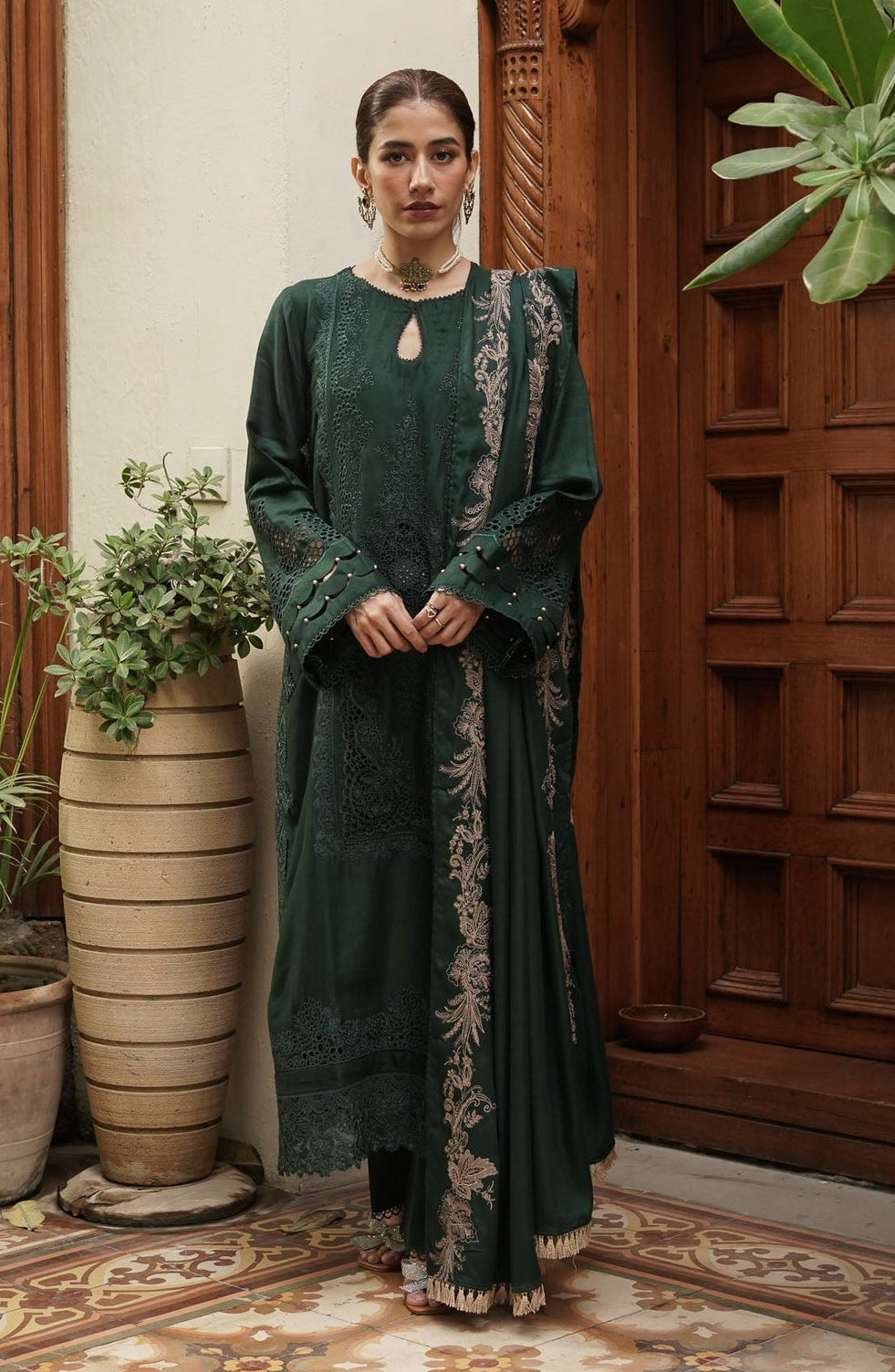 Manara - Embroidered Winter Suit - Unstitched 3 Piece Collection