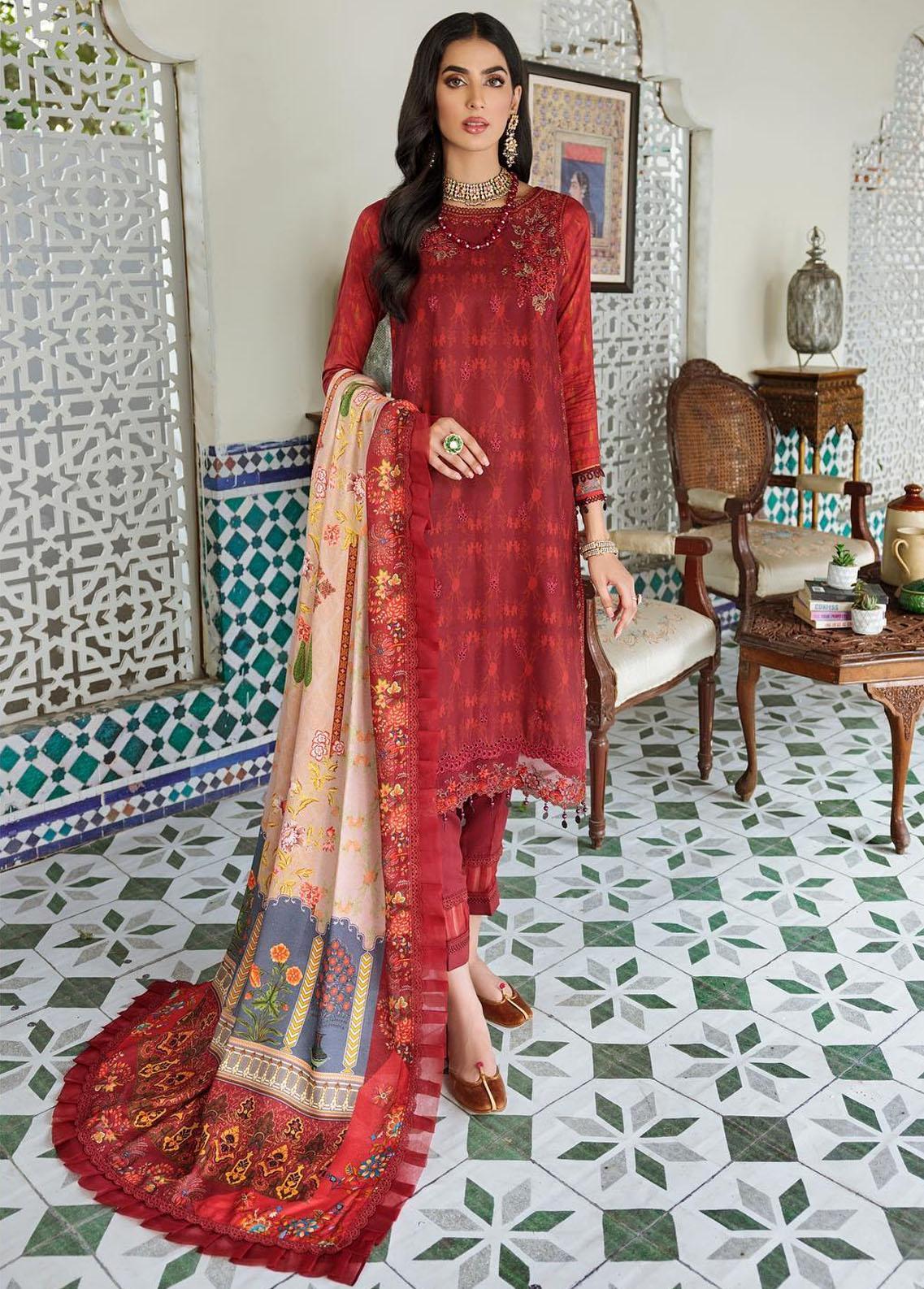 Noor by Sadia Asad - Embroidered Woolen Shawl Collection