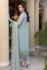 Merakish - Pistachio – Embroidered Chiffon 3Pc Suit