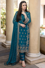 Merakish - Peacock – Embroidered Chiffon 3Pc Suit