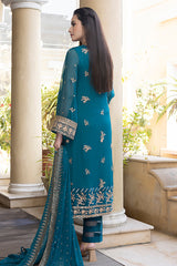 Merakish - Peacock – Embroidered Chiffon 3Pc Suit