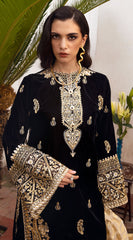 Anaya Embroidered Velvet Suits Unstitched 3 Piece - Wedding Collection