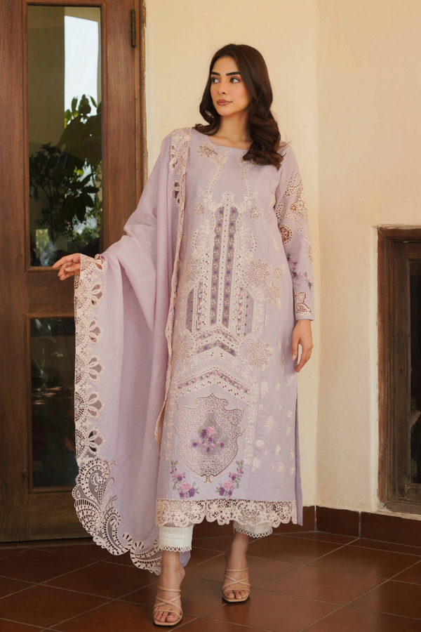 Manara Embroidered Lawn Suit Unstitched 3 Piece MNA24L ML-04 Lilia