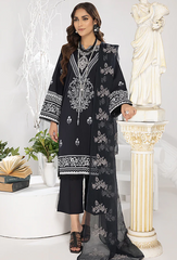 Monochrome By Humdum Embroidered Lawn Suits Unstitched 3 Piece - Summer Collection