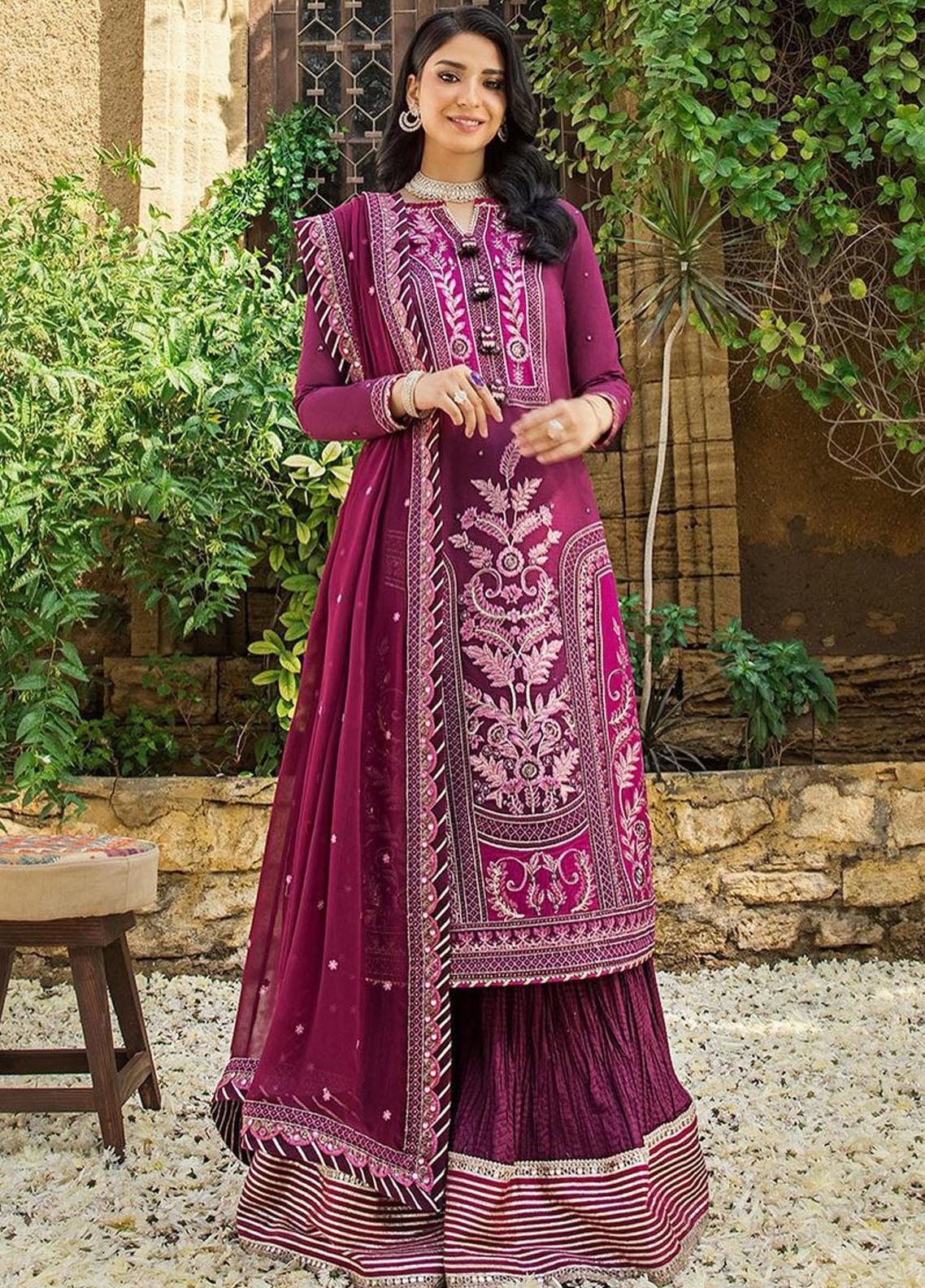 Asim Jofa Embroidered Lawn Suits Unstitched 3 Piece