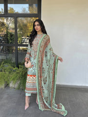 Ittehad – Faiza Faisal Rangeeli Luxury Lawn’24 – Chambeli