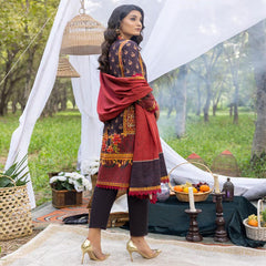 Salina by Regalia Textiles Printed Khaddar 3 Piece Unstitched Suits KC-741