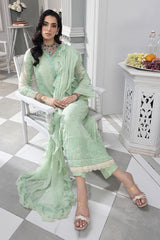 Merakish - Mint Green – Embroidered Chiffon Unstitched 3Pc Suit