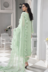 Merakish - Mint Green – Embroidered Chiffon Unstitched 3Pc Suit