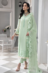 Merakish - Mint Green – Embroidered Chiffon Unstitched 3Pc Suit