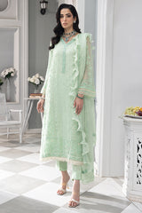 Merakish - Mint Green – Embroidered Chiffon Unstitched 3Pc Suit