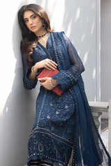 Merakish - Yale Blue – Embroidered Chiffon 3Pc Suit